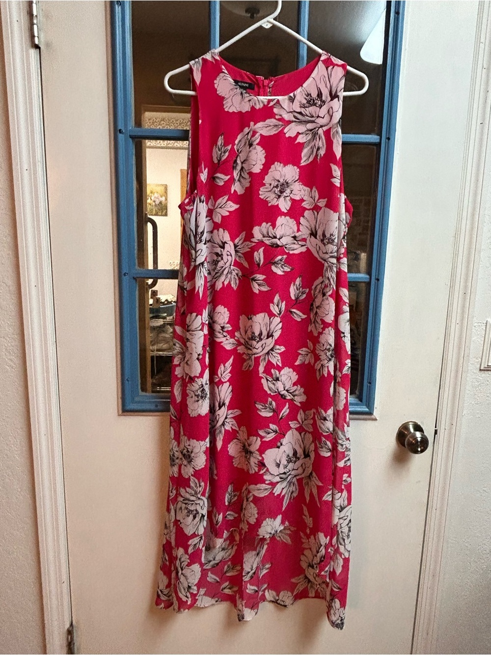 Alfani Pink Floral Maxi Dress, size 14